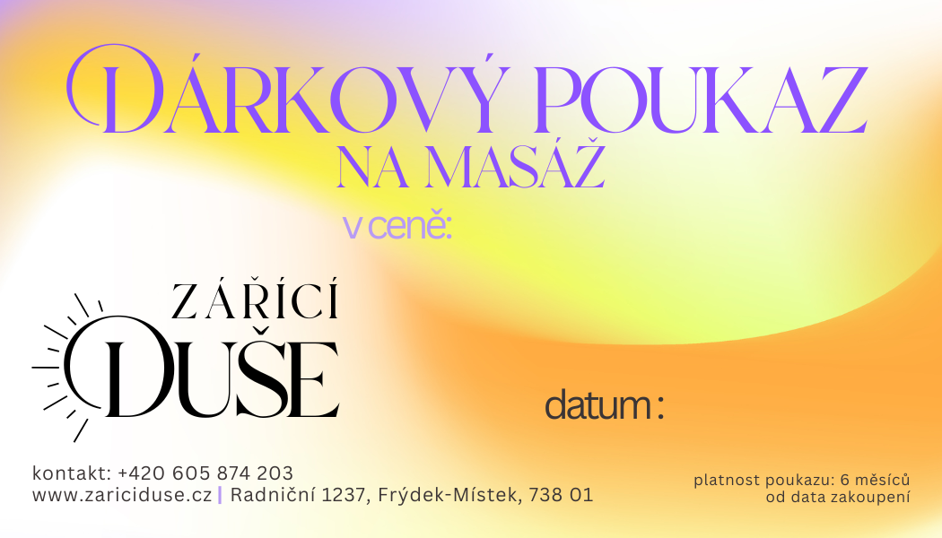 Dárkový poukaz na masáž