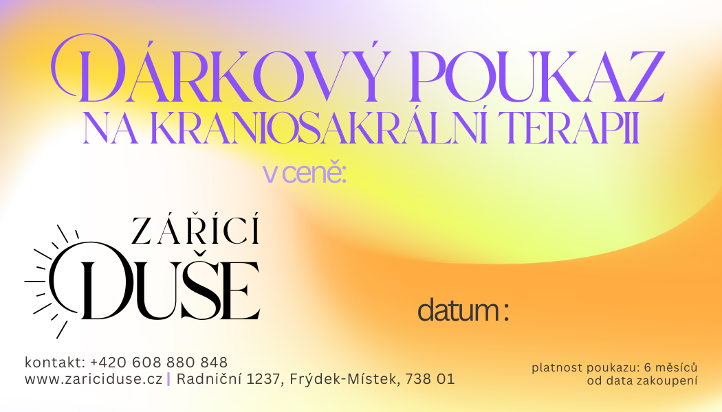 Dárkový poukaz na kraniosakrální terapii
